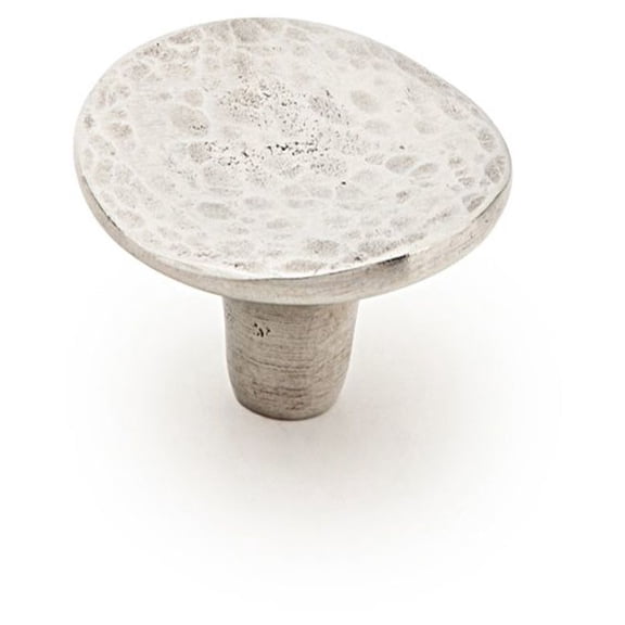 Schaub And Company 170 Martello 1-3/4" Rustic Round Britannium Pewter Cabinet Knob -
