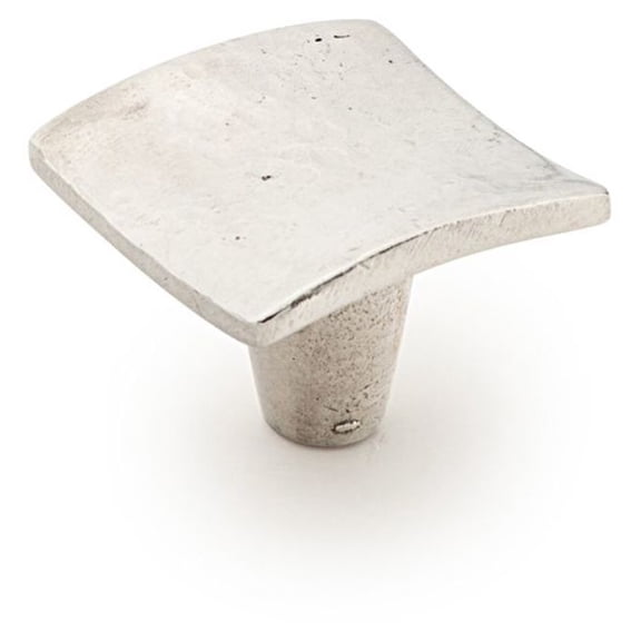 Schaub And Company 171 Martello 1-1/2" Rustic Square Britannium Pewter Cabinet Knob -