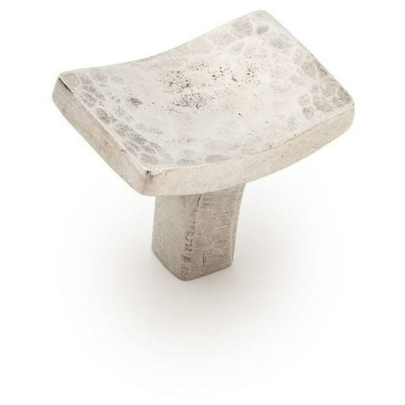 Schaub And Company 172-N Martello 4-7/8" Rustic Rectangular Britannium Pewter Cabinet Knob