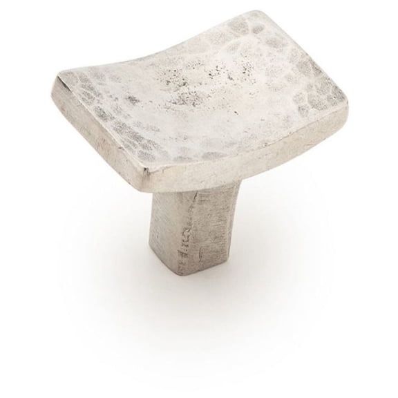 Schaub And Company 172 Martello 4-7/8" Rustic Rectangular Britannium Pewter Cabinet Knob -