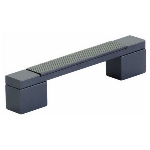 Schaub And Company 211001-GM Urbano 4" Center To Center Contrast Knurled Modern Square