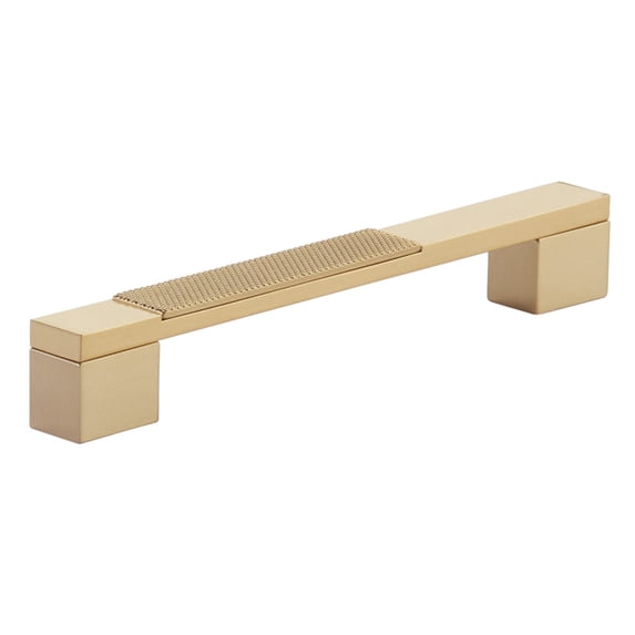 Schaub And Company 211002-SSB Urbano 6" Center To Center Contrast Knurled Modern Square