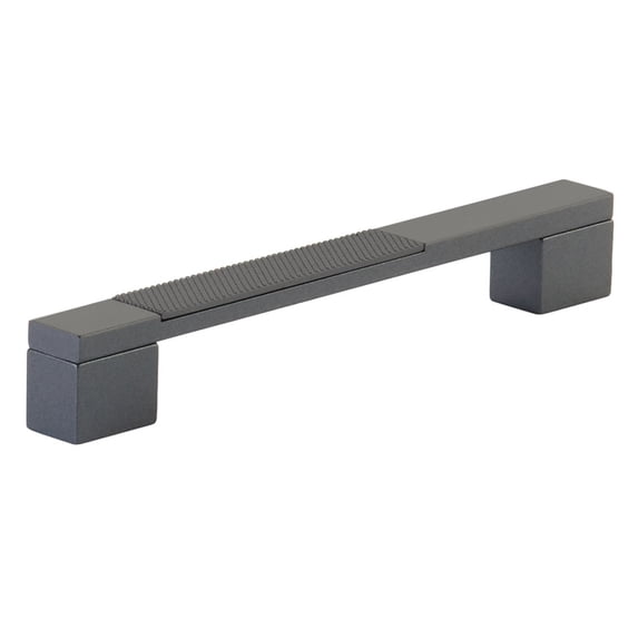 Schaub And Company 211002-GM Urbano 6" Center To Center Contrast Knurled Modern Square