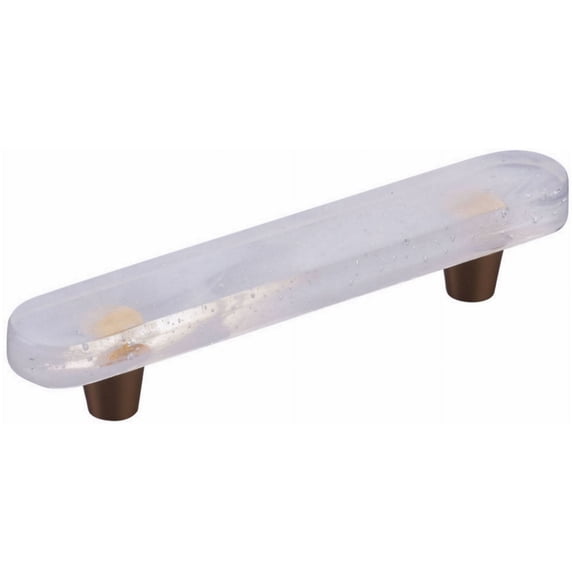Schaub And Company 211063-TW-GLD Fused Glass 4" Center To Center Artisan Modern Oval Bar