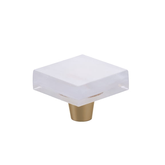 Schaub And Company 211066-Tw Fused Glass 1-1/2" Flat Square Artisan Luxury Modern Cabinet