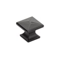thumbnail image 1 of Schaub And Company 215-MB Northport 1-3/8" Contemporary Square Cabinet Knob - Black, 1 of 7
