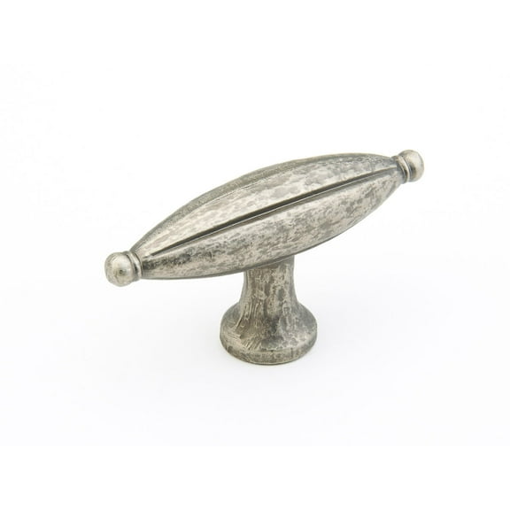 Schaub And Company 253 Siena 2-7/8" Rustic Farmhouse Oval Bar Cabinet Knob - Nickel