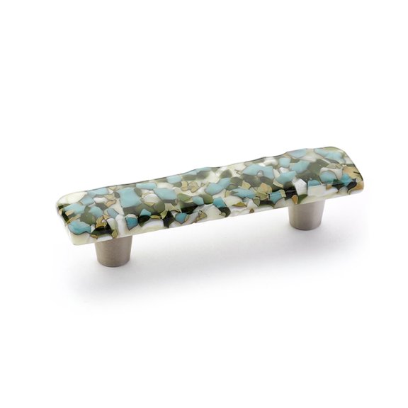 Schaub And Company 30 Ice 3" Center To Center Modern Decorative Glass Bar Cabinet Handle /