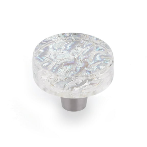 Schaub And Company 31 Ice 1-1/2" Modern Designer Glass Round Cabinet Knob - Clear