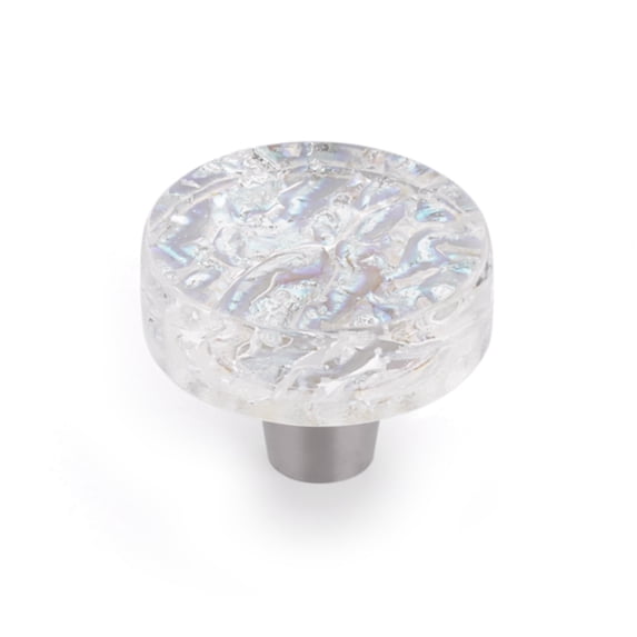 Schaub And Company 31-PCL Ice 1-1/2" Modern Designer Glass Round Cabinet Knob - Clear