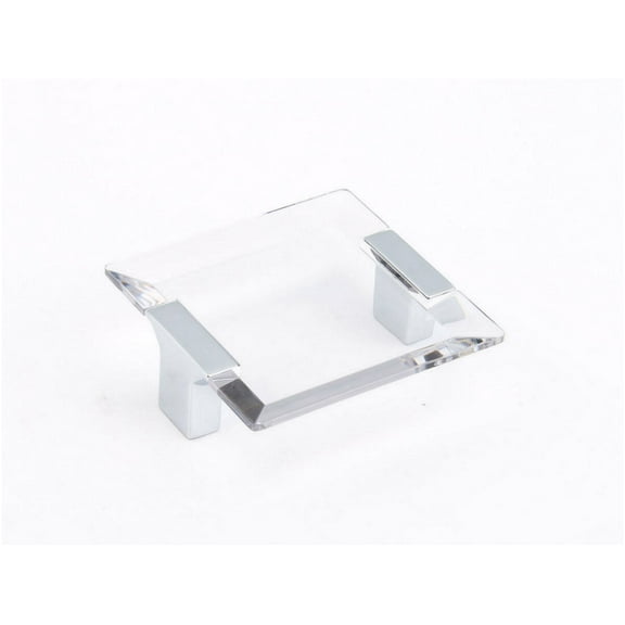 Schaub And Company 315-Cl Positano 2-1/2" Center To Center Luxury Square Clear Acrylic