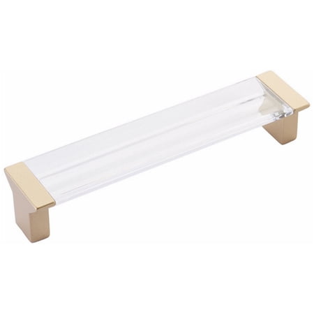 Schaub And Company 316-SSB-CL Positano 5-1/16" Center To Center Clear Acrylic Luxury