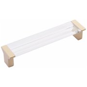 Schaub And Company 316-SSB-CL Positano 5-1/16" Center To Center Clear Acrylic Luxury