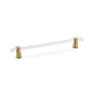 Schaub And Company 408-SB Lumiere 10" Euro Modern Luxury Solid Brass And Acrylic Bar Large