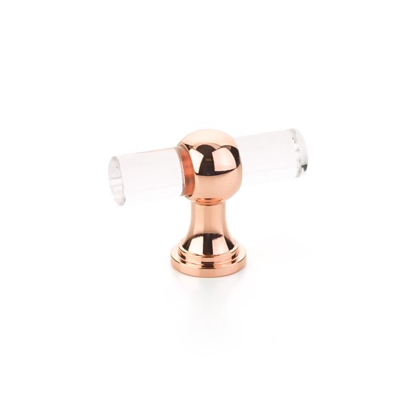 Schaub And Company 411-PRG Lumiere Transitional 2" Euro Modern Acrylic And Solid Brass "T"