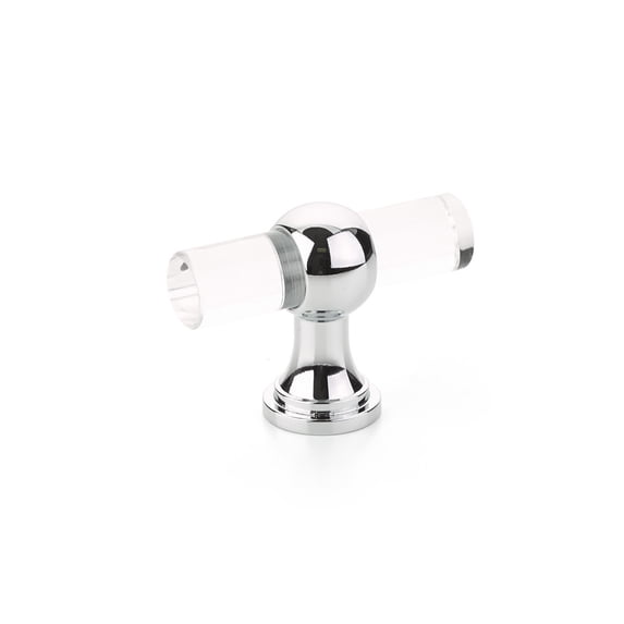 Schaub And Company 411-26 Lumiere Transitional 2" Euro Modern Acrylic And Solid Brass "T"