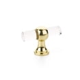 thumbnail image 1 of Schaub And Company 411-03 Lumiere Transitional 2" Euro Modern Acrylic And Solid Brass "T", 1 of 5