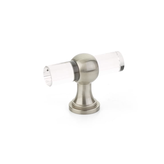 Schaub And Company 411-15 Lumiere Transitional 2" Euro Modern Acrylic And Solid Brass "T"