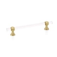 thumbnail image 1 of Schaub And Company 416-SB Lumiere Transitional 6" Euro Modern Acrylic Bar And Solid Brass, 1 of 5