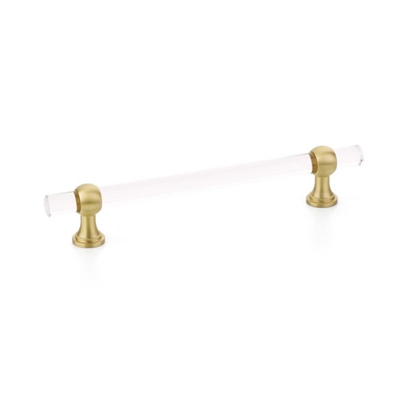 Schaub And Company 416-SB Lumiere Transitional 6" Euro Modern Acrylic Bar And Solid Brass