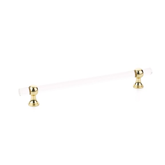 Schaub And Company 418 Lumiere Transitional 8" Euro Modern Acrylic And Solid Brass Luxury