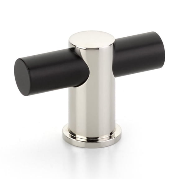 Schaub And Company 421-MB-PN Fonce 2" Long Euro Luxury Solid Brass Urban "T" Bar Luxury