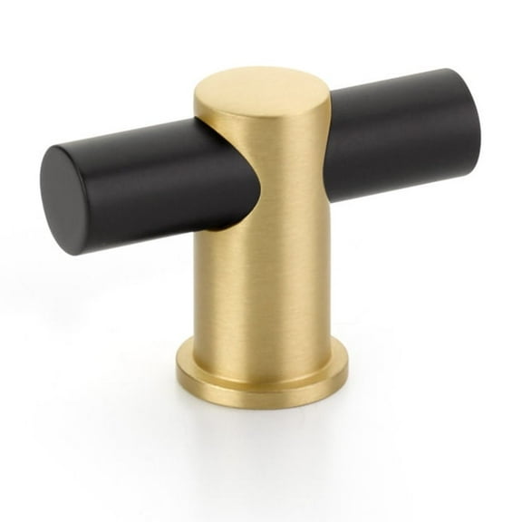 Schaub And Company 421 Fonce 2" Long Euro Luxury Solid Brass Urban "T" Bar Luxury Cabinet