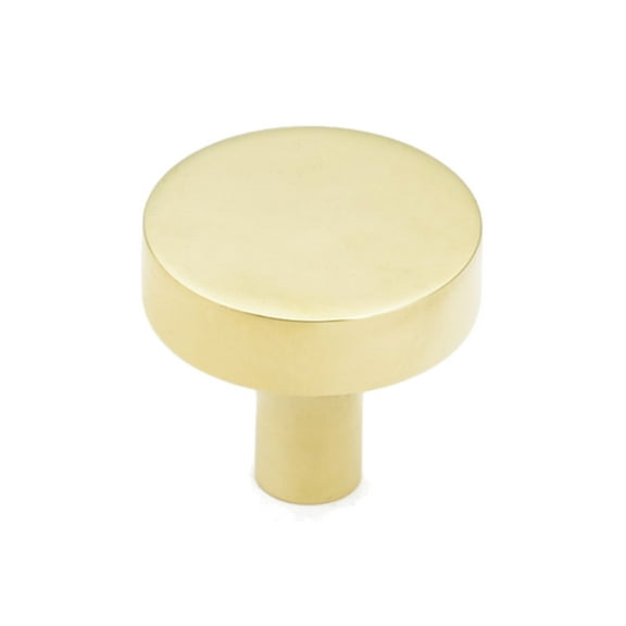 Schaub And Company 470 Haniburton 1-1/4" Contemporary Disc Flat Round Solid Brass Luxury