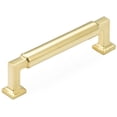 thumbnail image 1 of Schaub And Company 474-UNBR Haniburton 4" Center To Center Luxury Modern Solid Brass, 1 of 6