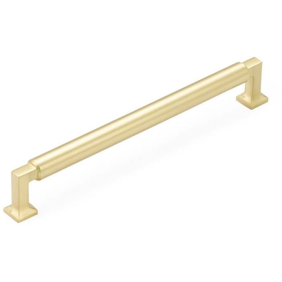Schaub And Company 478-SB Haniburton 8" Center To Center Urban Modern Solid Brass Barrel