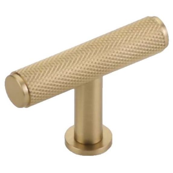 Schaub And Company 5001-SSB Pub House 2" "T" Bar Diamond Knurled Solid Brass Cabinet Knob