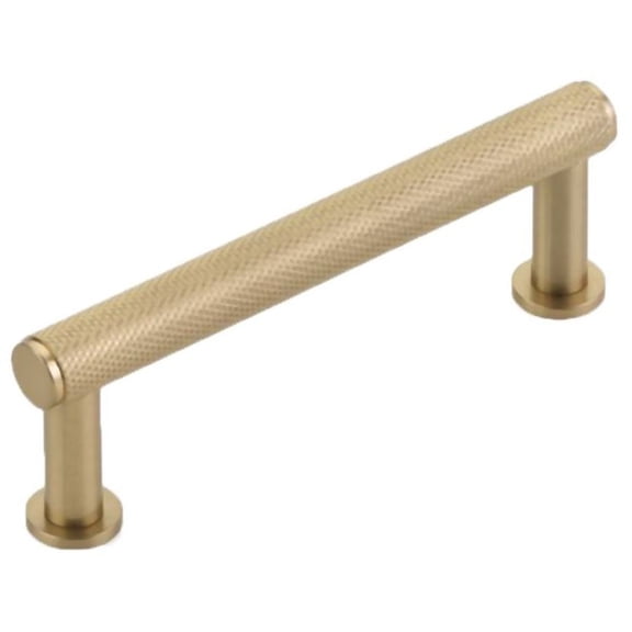 Schaub And Company 5003-SSB Pub House 3-1/2" Center To Center Diamond Knurled Solid Brass