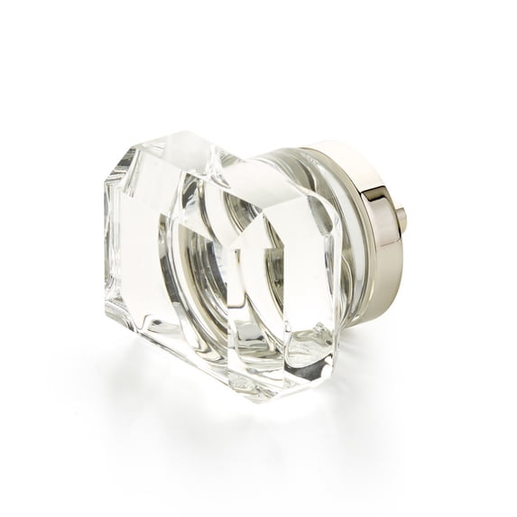 Schaub And Company 52-PN City Lights 1-3/4" Designer Glam Emerald Cut Glass Luxury Cabinet
