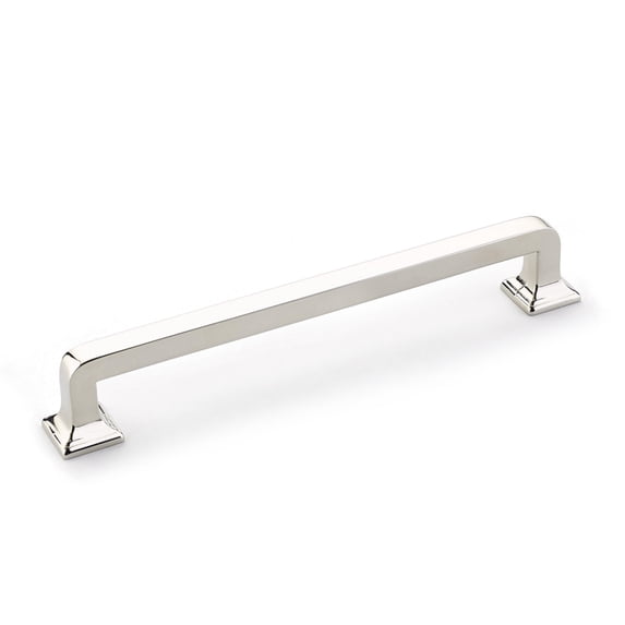 Schaub And Company 537-PN Menlo Park 6" Center To Center Squared Cabinet Handle / Drawer