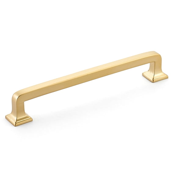 Schaub And Company 537-SSB Menlo Park 6" Center To Center Squared Cabinet Handle / Drawer