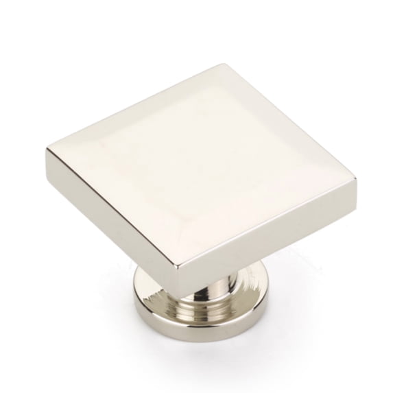 Schaub And Company 551-PN Heathrow 1-1/4" Contemporary Square Solid Brass Beveled Top