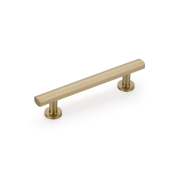 Schaub And Company 553-SSB Heathrow 4" Center To Center Luxury Geometric Solid Brass