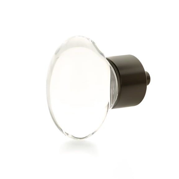 Schaub And Company 60-10B City Lights 1-3/4" Oval Luxury Solid Brass And Glass Egg Cabinet
