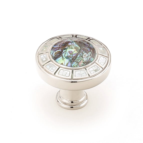 Schaub And Company 655-PN Fair Isle 1-1/2" Luxury Coastal Round Solid Brass Cabinet Knob -