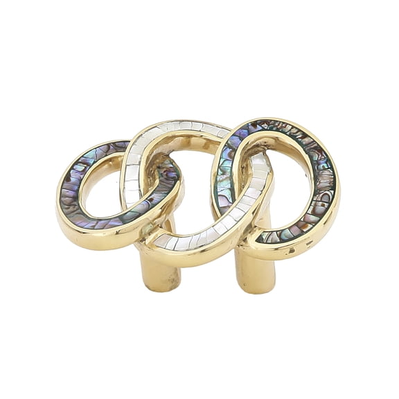 Schaub And Company 656-PB Fair Isle 3/4" Center To Center Coastal Celtic Rings Solid Brass