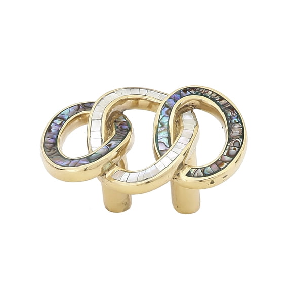 Schaub And Company 656-PB Fair Isle 3/4" Center To Center Coastal Celtic Rings Solid Brass