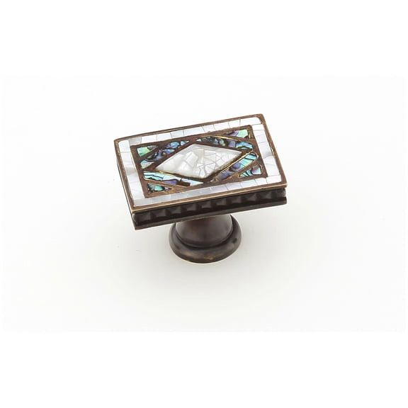 Schaub And Company 659-WP-AD Avalon Bay 1-7/8" Rectangular Designer Mosaic Cabinet Knob -