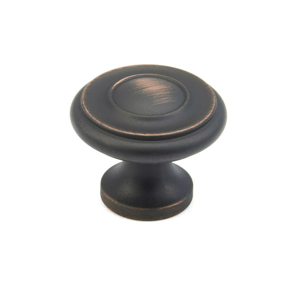 Schaub And Company 703 Baroque 1-1/4" Traditional Round Ringed Luxury Solid Brass Mushroom