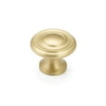 thumbnail image 1 of Schaub And Company 703-SB Baroque 1-1/4" Traditional Round Ringed Luxury Solid Brass, 1 of 2