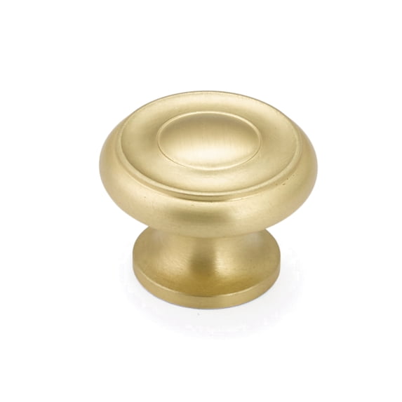 Schaub And Company 704-SB Baroque 1-1/2" Traditional Round Ringed Solid Brass Luxury