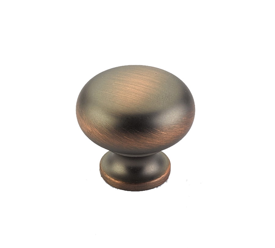 Schaub And Company 706-AUB Baroque 1-1/4" Solid Brass Traditional Mushroom Round Smooth