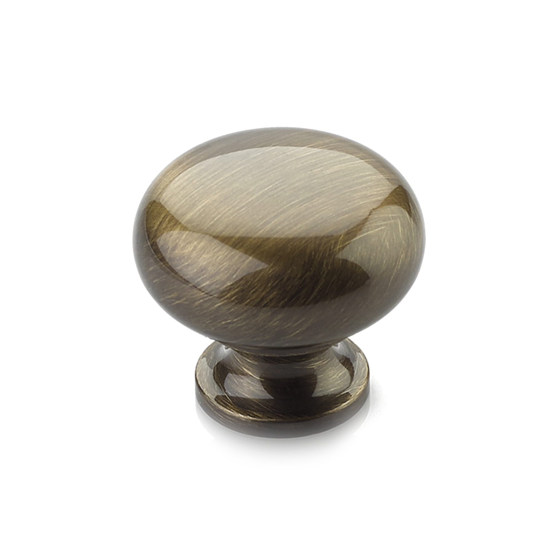 Schaub And Company 706-AB Baroque 1-1/4" Solid Brass Traditional Mushroom Round Smooth