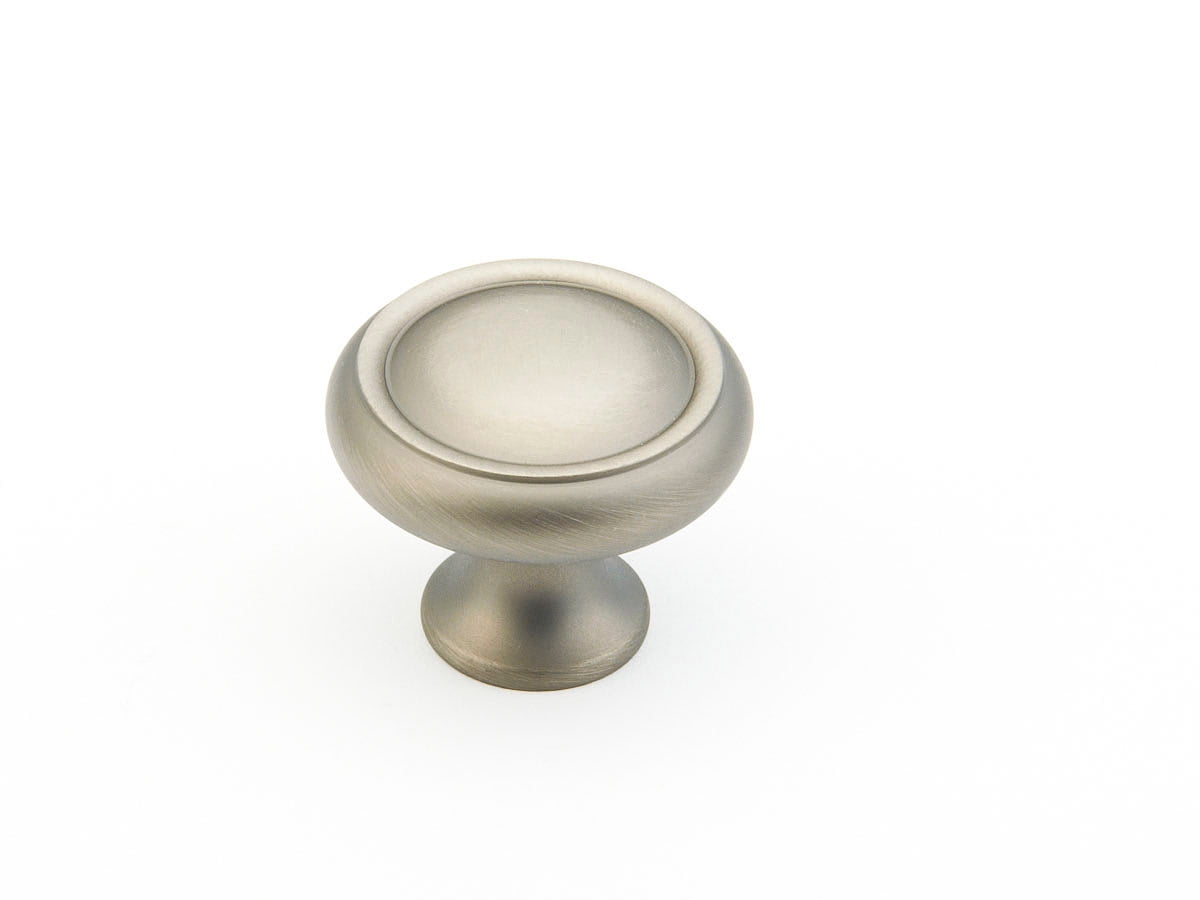 Schaub And Company 711-AN Baroque 1-1/4" Solid Brass Traditional Mushroom Ringed Cabinet