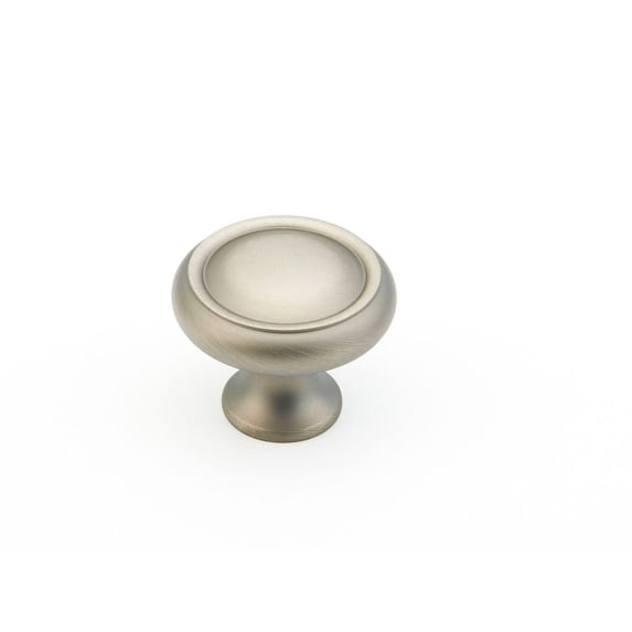 Schaub And Company 711-AN Baroque 1-1/4" Solid Brass Traditional Mushroom Ringed Cabinet
