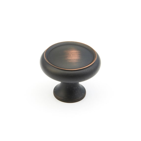 Schaub And Company 711-MiBZ Baroque 1-1/4" Solid Brass Traditional Mushroom Ringed Cabinet